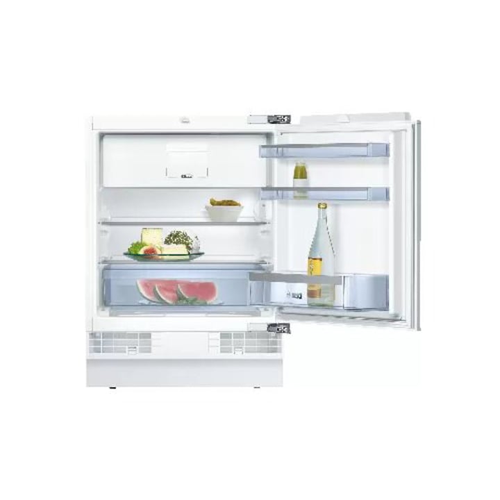 Bosch KUL15ADF0 Serie6 beépíthető egyajtós hűtőszekrény, 123l, F energiaosztály, mechanikus vezérlés, SoftClose, Fehér