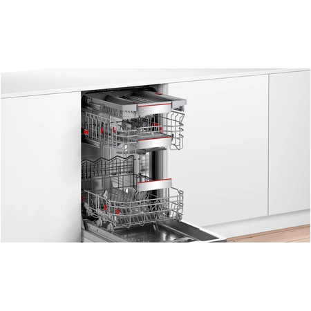 Masina de spalat vase incorporabila Bosch SPI6EMS23E, 10 seturi, 8 programe, Clasa D, Home Connect, 45 cm
