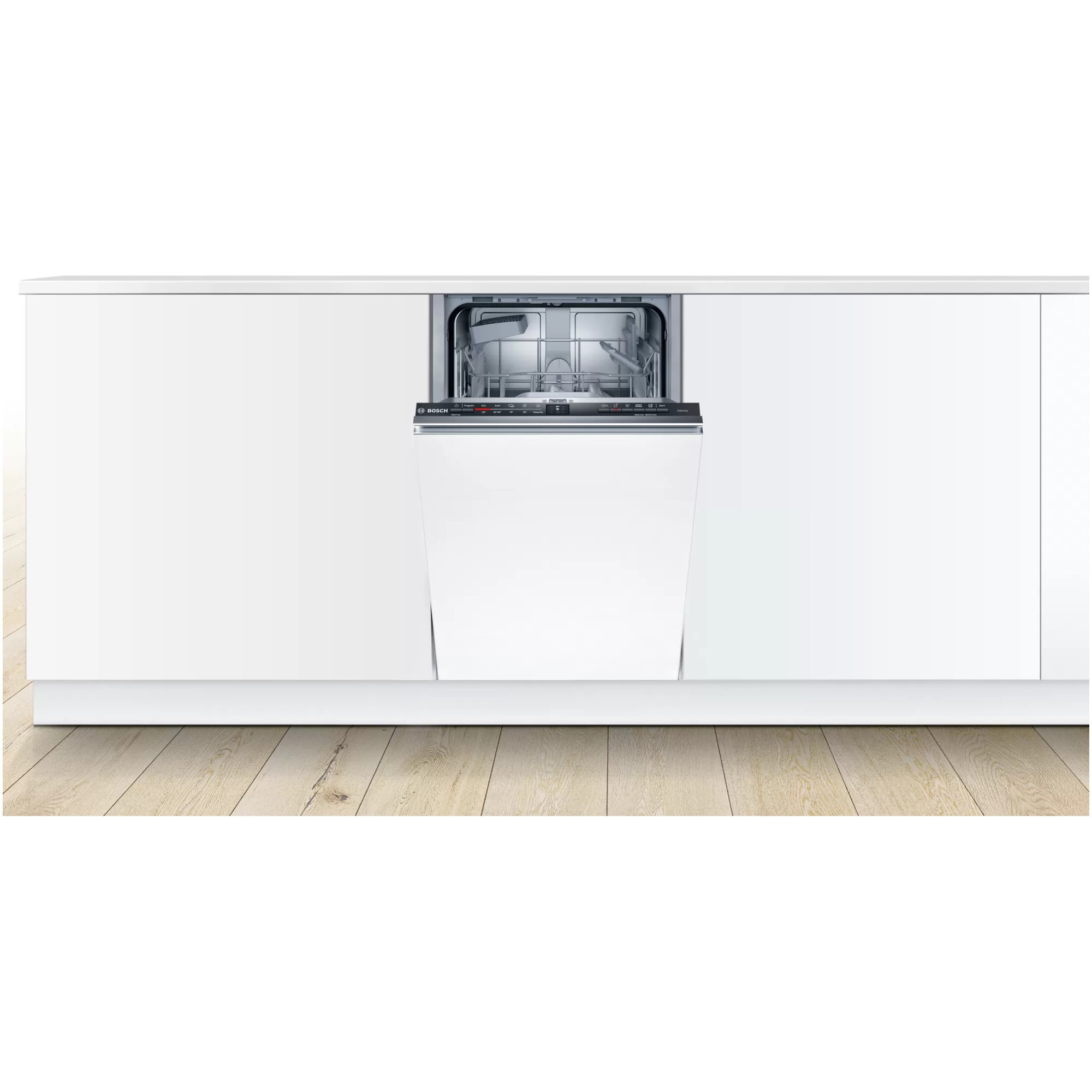 Masina de spalat vase incorporabila Bosch SPV2IKX10E, 9 seturi, 5 programe, ExtraDry, Tab-count, Silence on demand, ActiveWater, Motor EcoSilence Drive, Clasa F, InfoLight, Home Connect, 45 cm