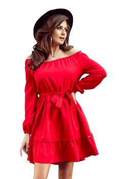 Rochie de zi, Numoco, 265-4, Rosu, S Rochie de zi, Numoco, 265-4, Rosu, S