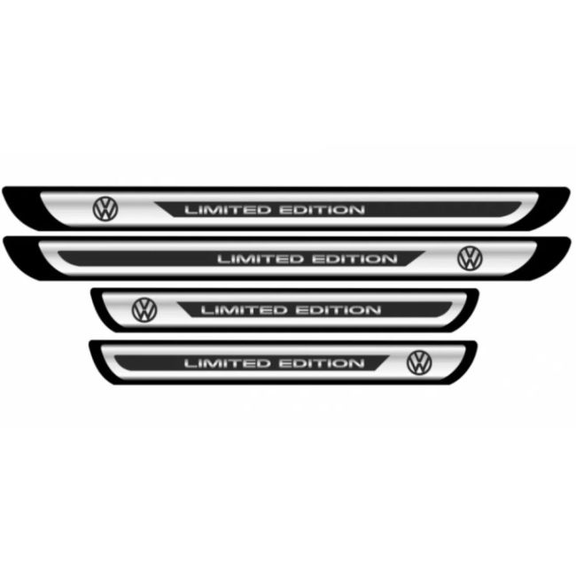 Set protectie praguri adezive imitatie crom VW, 4 bucati/set