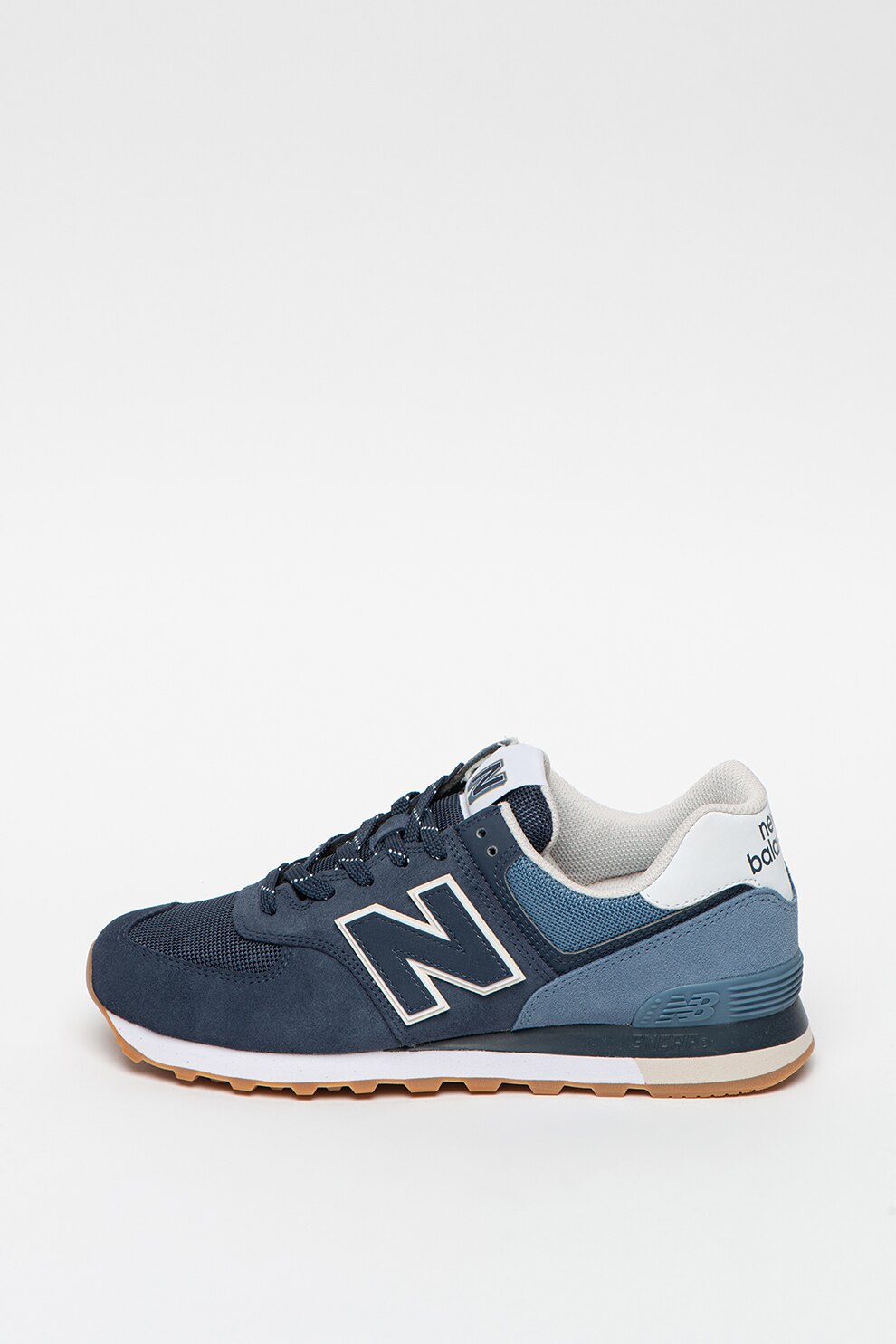 New Balance, Pantofi sport de plasa si piele intoarsa 574 (ML574GRE-10) |  Istoric Preturi