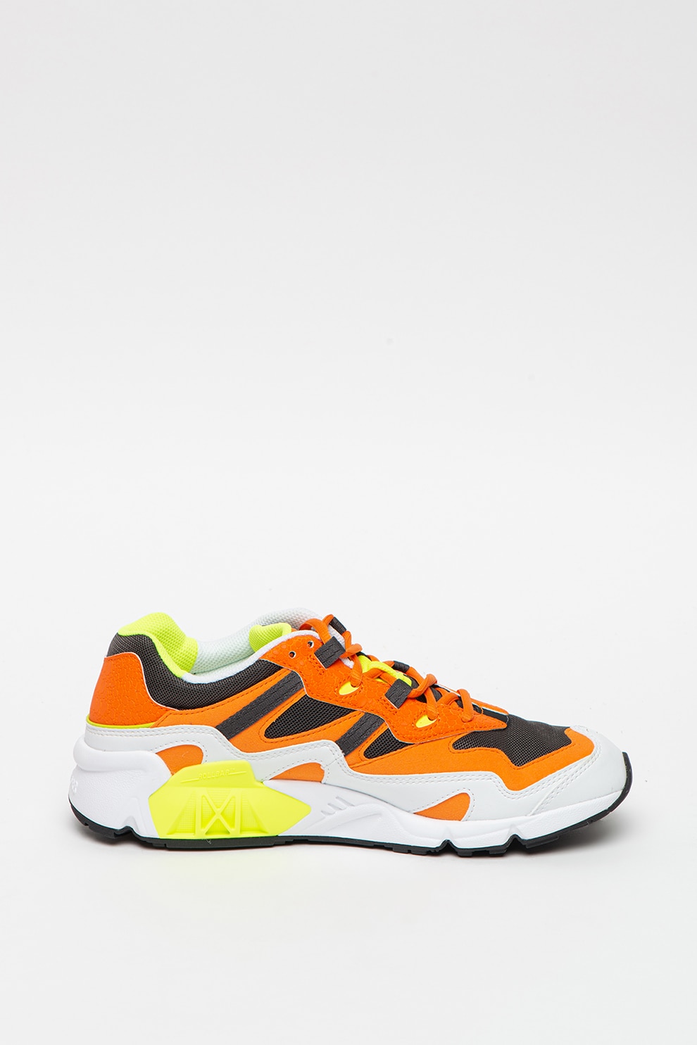 New Balance Pantofi sport colorblock cu garnituri de piele si piele intoarsa 850 Oranj mandarina Gri inchis Galben neon 12.5