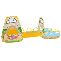 loc de joaca 3 in 1 brick pool ideal pentru copii material textil lavabil format din o piscina un cort si tunel intermediar 250 cm x 110 cm x 100 cm imagen 14_0_
0