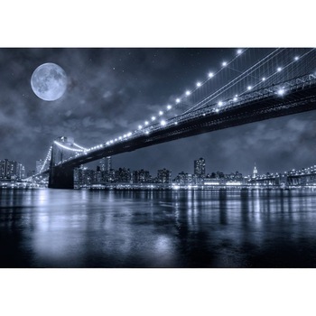 Fototapet Startonight Podul Brooklyn, luminos in intuneric, 3.66 x 2.56 m Fototapet Startonight Podul Brooklyn, luminos in intuneric, 3.66 x 2.56 m