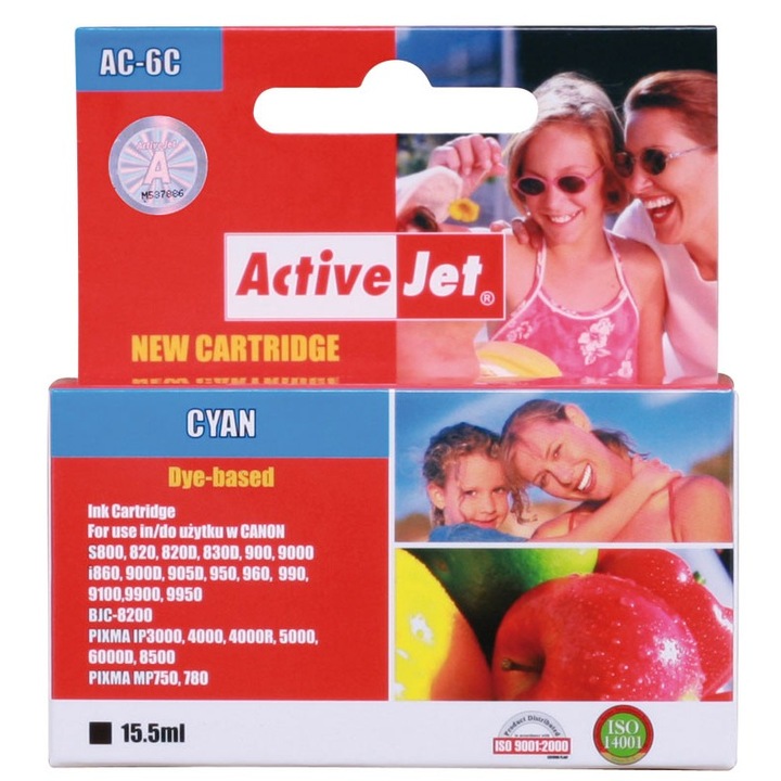 Cartus consumabil, ActiveJet, Pentru Canon, Albastru