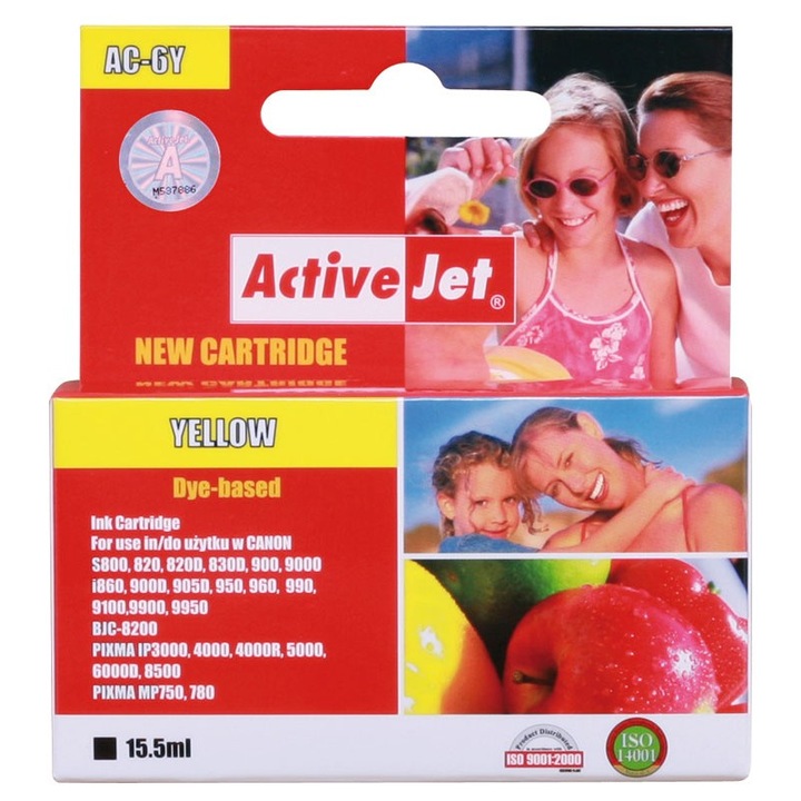 Cartus consumabil, ActiveJet, Pentru Canon, Galben