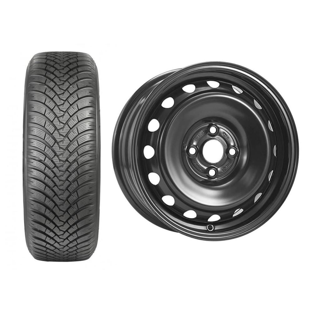 Roata completa Hyundai i20 janta otel ALCAR 5015 6x15 + anvelopa Iarna Falken HS01 185/65R15 88T + Senzor presiune ALCAR