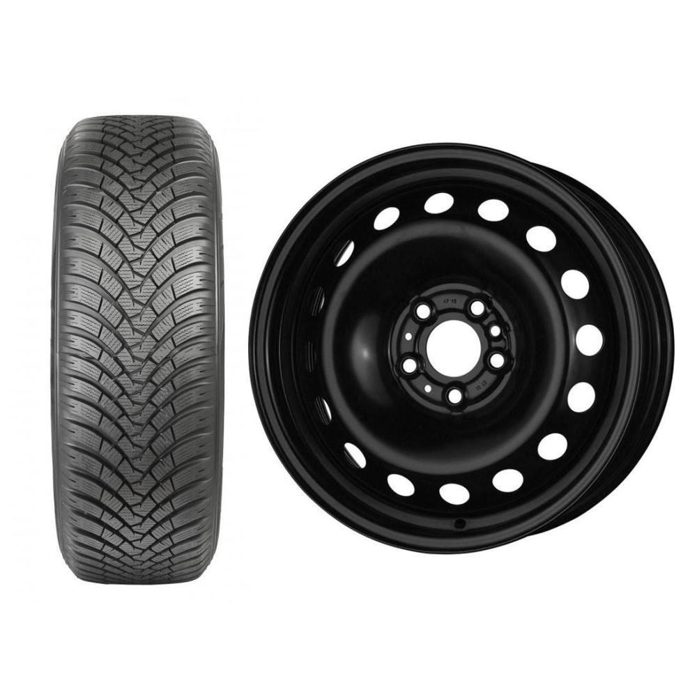 Roata completa Fiat Tipo janta otel ALCAR 4105 6x15 + anvelopa Iarna Falken HS01 195/65R15 91T