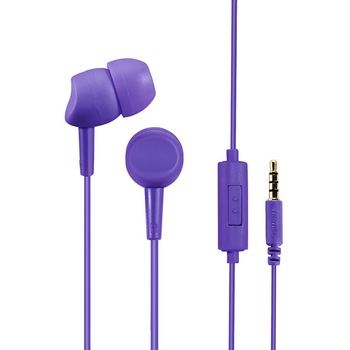 Casti pentru telefon Hama 184050, In ear, jack 3.5mm, fir 1.2m, microfon, Mov Casti pentru telefon Hama 184050, In ear, jack 3.5mm, fir 1.2m, microfon, Mov