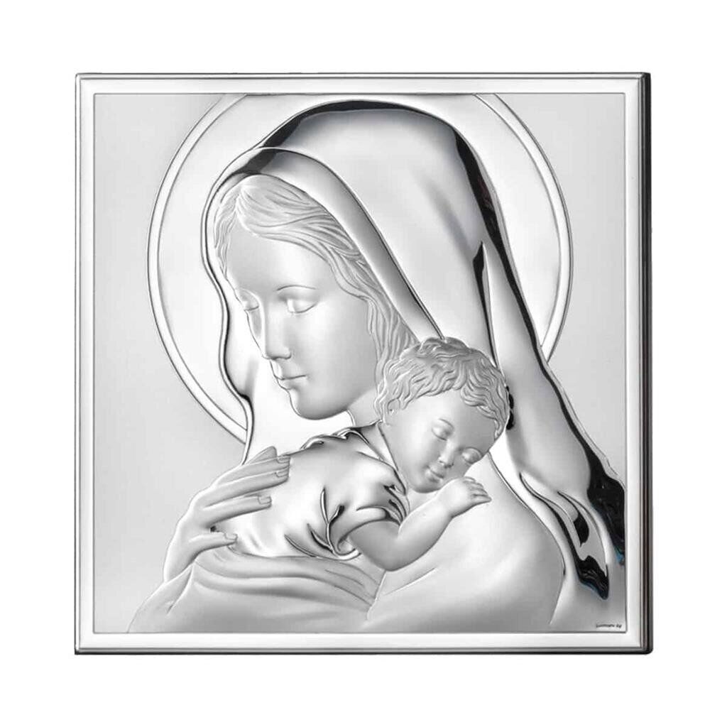 Icoana Argint 8x8cm Maica si Pruncul ClassGifts