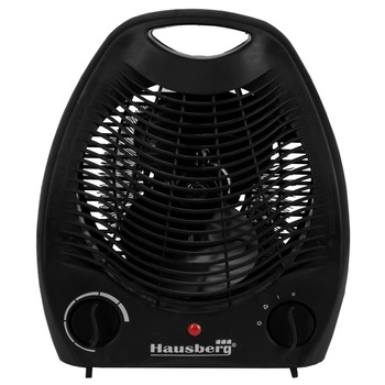 Aeroterma Hausberg HB-8501NG, 2000 W, 2 trepte de putere, termostat reglabil, Negru Aeroterma Hausberg HB-8501NG, 2000 W, 2 trepte de putere, termostat reglabil, Negru