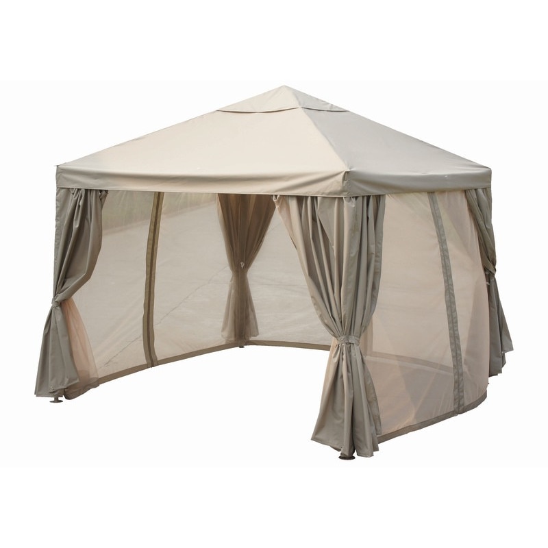 Pavilion pereti Preston, culoare taupe, 3 x 3 m