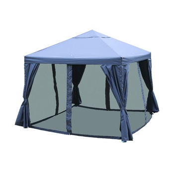 Pavilion Gri cu Cadru otel 300 x 300 x 288 cm Pavilion Gri cu Cadru otel 300 x 300 x 288 cm