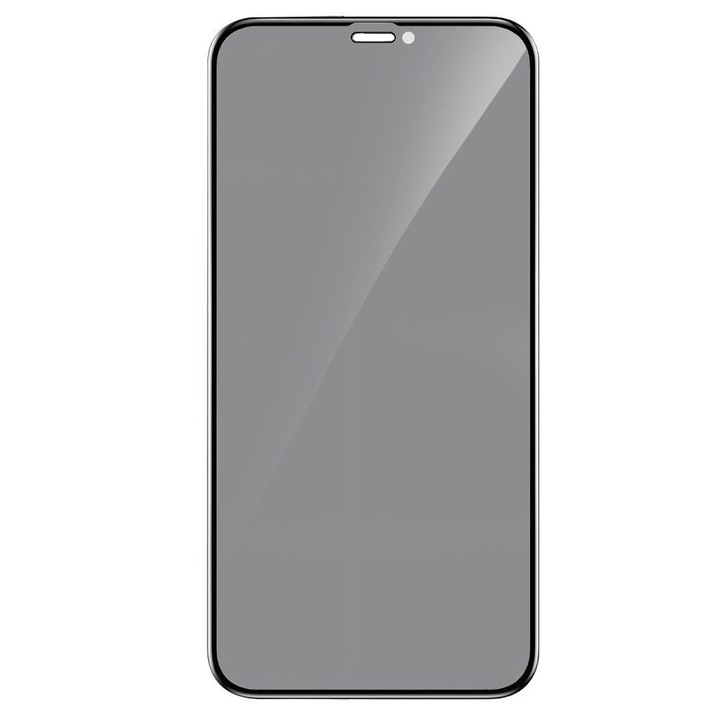iPhone X-el kompatibilis adatvédő üvegfólia – PRIVACY Tempered Glass, Full Glue, 5D technológia
