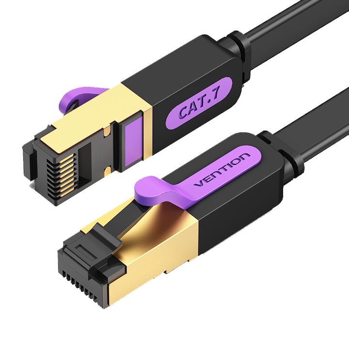 Cablu plat internet CAT 7 , FTP - 10 GB / s si 600 MHz ,5 m,Vention