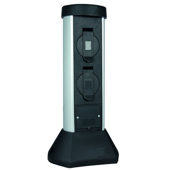 Prelungitor de gradina vertical cu 2 prize, ip44 Prelungitor de gradina vertical cu 2 prize, ip44