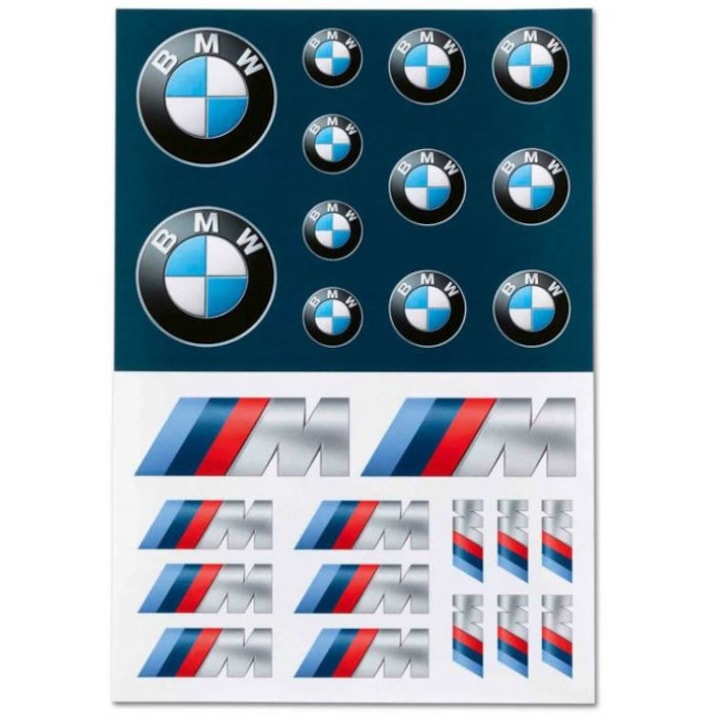 Set Stickere Decorative BMW Motorsport 21x14,5cm 2 planse OEM