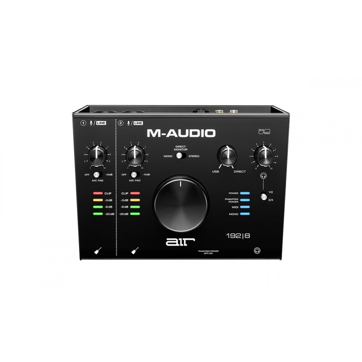 M-Audio AIR 192-8 - interface, 2-in/4-out, 24-bit/192 kHz, USB/C, MIDI