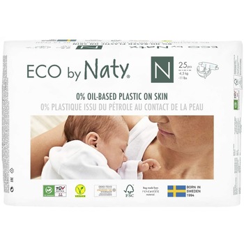 Scutece ECO Naty Marimea 0, 0-4.5kg, 25buc Scutece ECO Naty Marimea 0, 0-4.5kg, 25buc