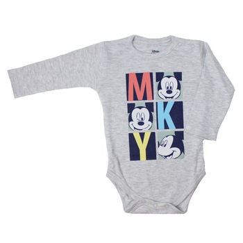 Body maneca lunga, baby Mickey, gri Body maneca lunga, baby Mickey, gri