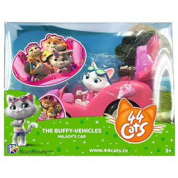 Figurina 44 Cats - The Buffy Vehicles, Milady cu masinuta roz Figurina 44 Cats - The Buffy Vehicles, Milady cu masinuta roz