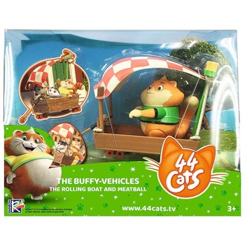 Figurina 44 Cats - The Buffy Vehicles, Meatball cu barcuta Figurina 44 Cats - The Buffy Vehicles, Meatball cu barcuta