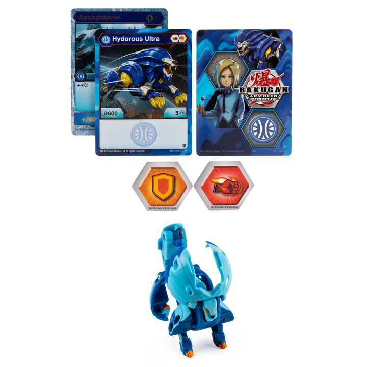 Figurina Bakugan Armored Alliance - Ultra Hydorous, cu card Baku-Gear