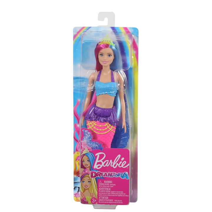 Barbie Dreamtopia Baba - Sellő zöld koronával