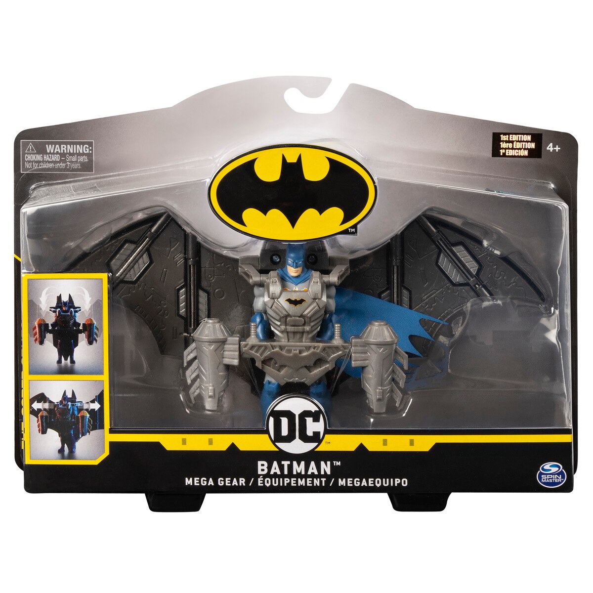 Figurina Batman,The caped crusader - Mega gear, cu accesorii, 10 cm
