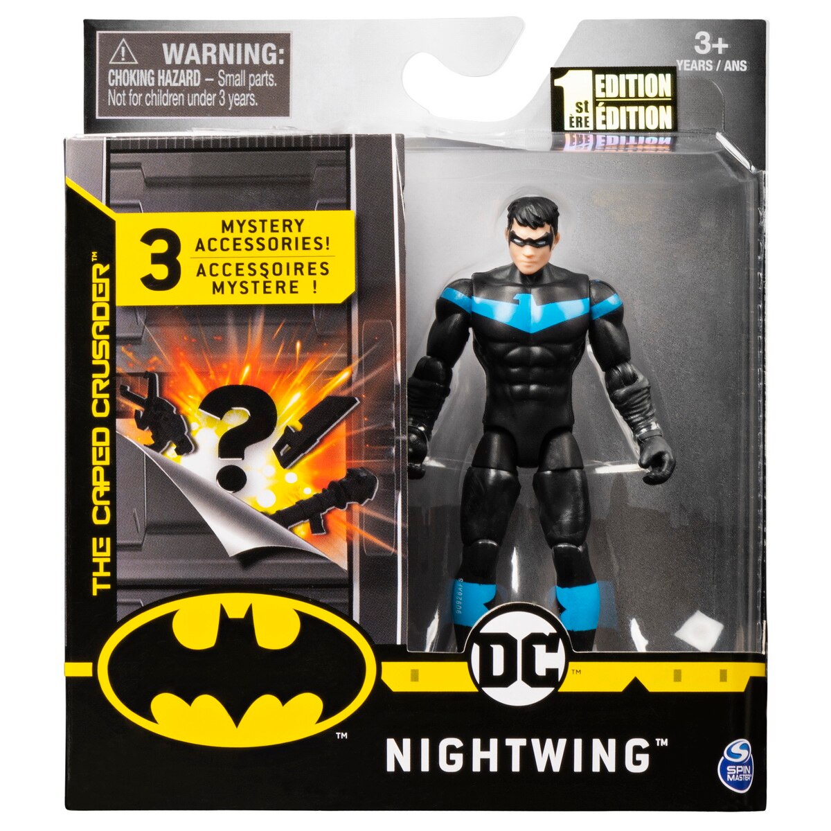 Figurina Batman, The caped crusader - Nightwing, cu 3 accesorii, 10 cm