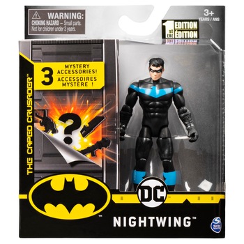 Figurina Batman, The caped crusader - Nightwing, cu 3 accesorii, 10 cm Figurina Batman, The caped crusader - Nightwing, cu 3 accesorii, 10 cm