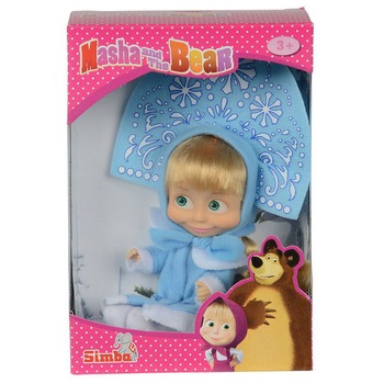 Papusa Masha and the Bear - Masha in hainute de iarna, 12 cm Papusa Masha and the Bear - Masha in hainute de iarna, 12 cm
