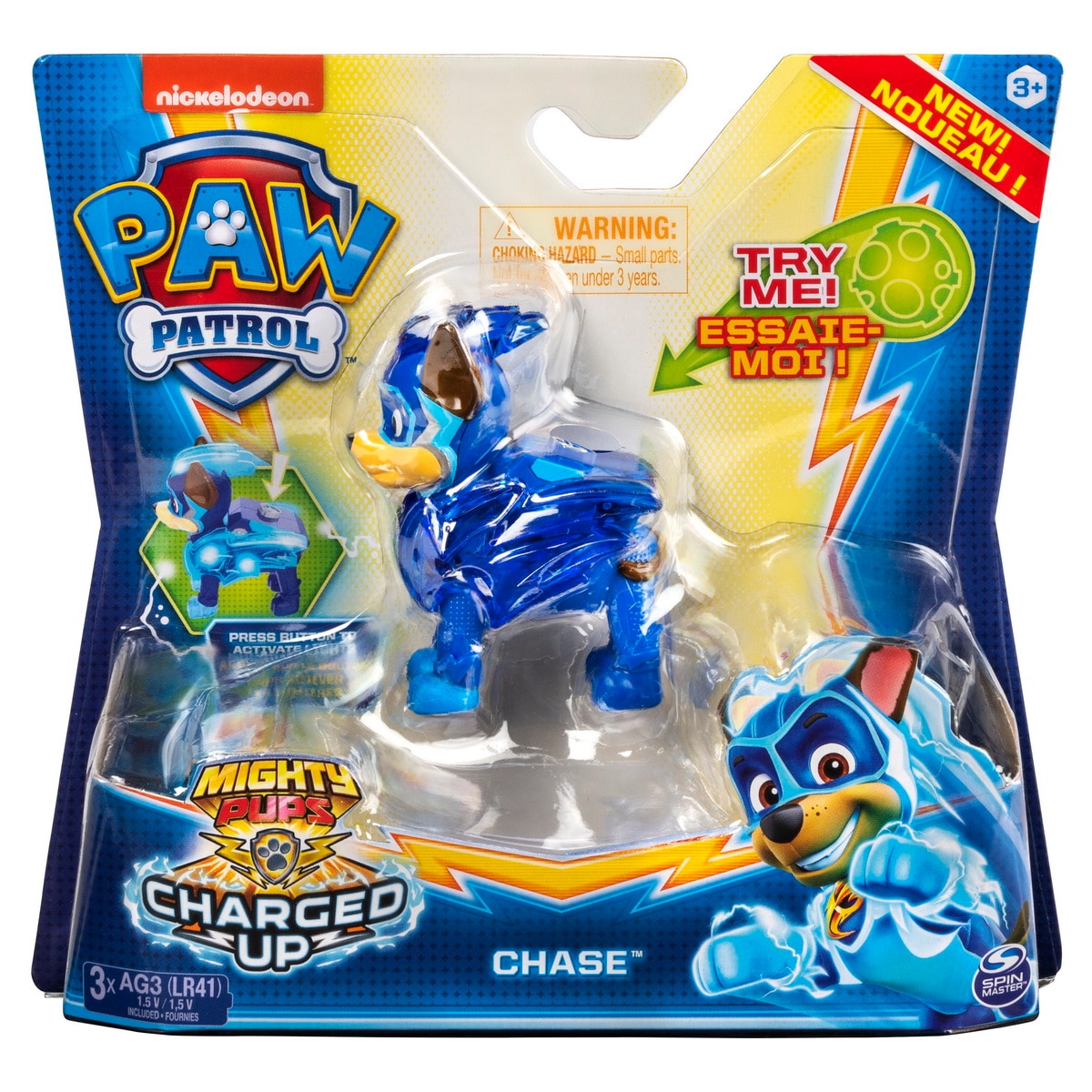 Figurina luminoasa Paw Patrol - Charged Up, Chase