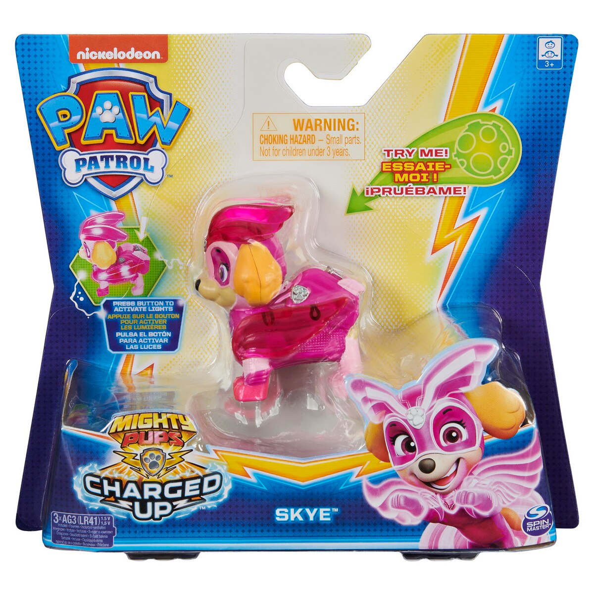 Figurina luminoasa Paw Patrol - Charged Up, Skye