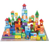 cuburi din lemn pentru construit 100 piese regatul animalelor salbatice imagen 50_0_
0