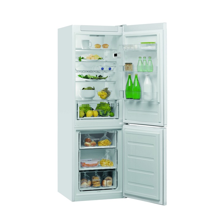 Combina frigorifica Whirlpool W5 821E W 2, 339L, clasa energetica E, H 189cm, Alb
