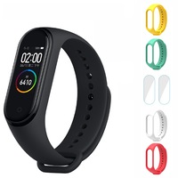 Set 7 buc Bratara fitness Xiaomi Mi Band 4 cu Curele din silicon si Folie de protectie