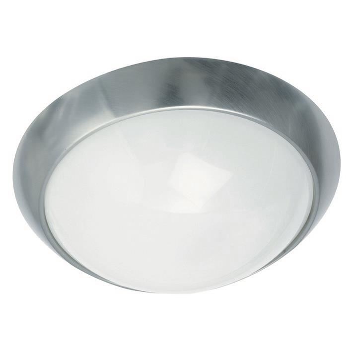 Plafoniera ZEN diametru 42cm transformator inclus IP44 2x26W TC-DE G24q3 aluminiu lustruit