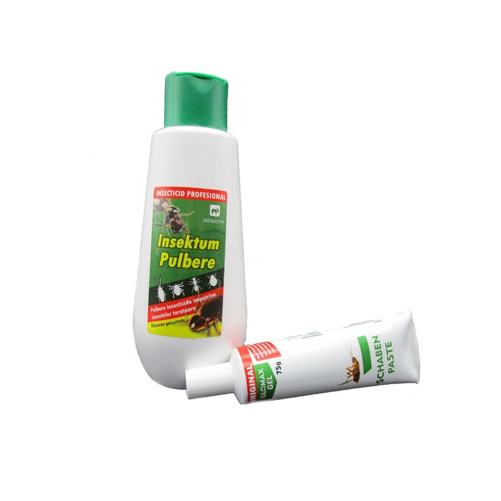 Pachet dezinsectie Glomax gel 75 gr si Insektum pulbere 450 gr