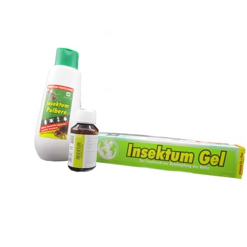 Pachet dezinsectie casa, 1 buc Insektum pulbere 450gr + 1 buc Insektum gel 35gr +1 buc Insektum 100 ml Pachet dezinsectie casa, 1 buc Insektum pulbere 450gr + 1 buc Insektum gel 35gr +1 buc Insektum 100 ml