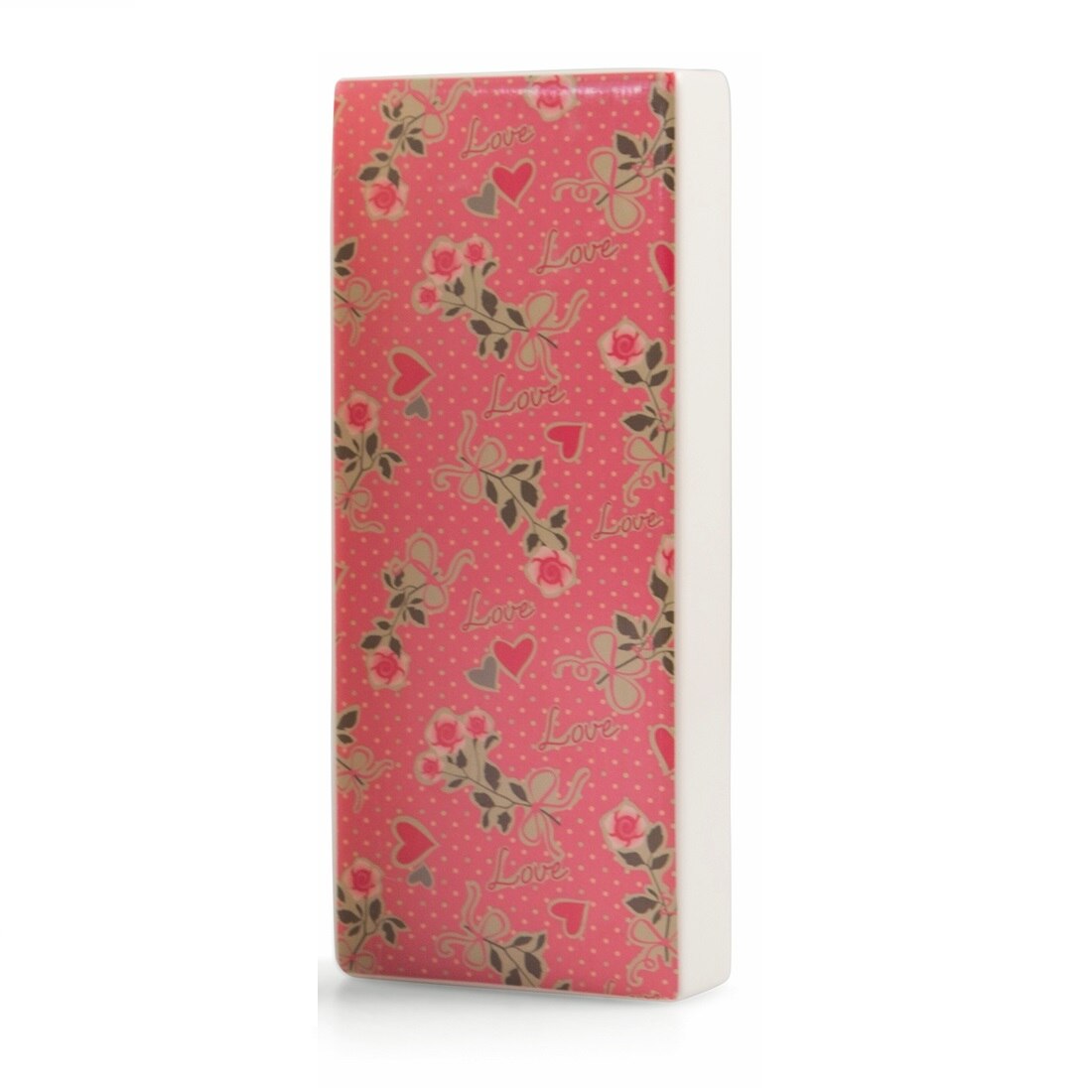 Umidificator ceramica pentru calorifer cu agatator inclus, 19 x 7,5 x 3,5 cm, decor love rosu