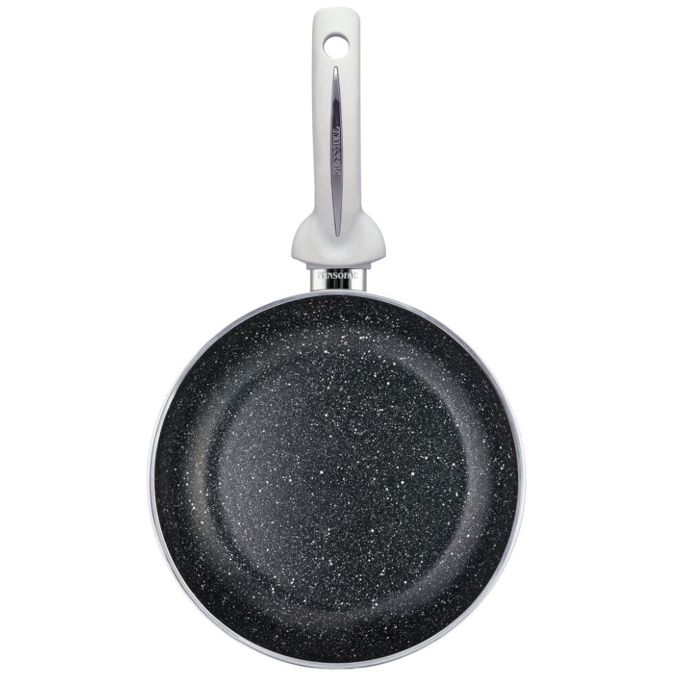 Tigaie adanca BioStone, indutsie, otel inoxidabil, negru, 24 cm, Pensofal