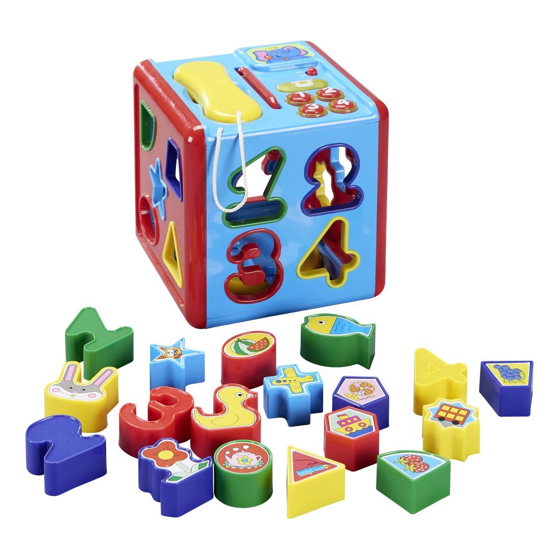 Jucarie pentru Bebelusi , Primul meu Cub Electronic Interactiv , Multicolor