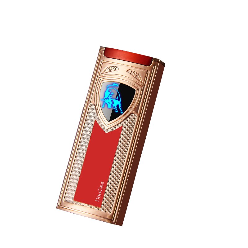 Bricheta MBrands cu arc electric PULSED high power, aprindere prin miscare, taur ,incarcare USB, antivant, rosu