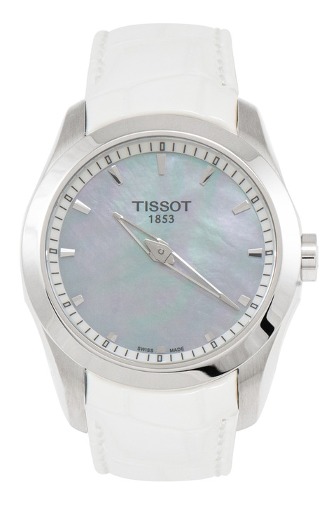 Tissot, Кварцов часовник Couturier със седефен циферблат, Бял/Сребрист
