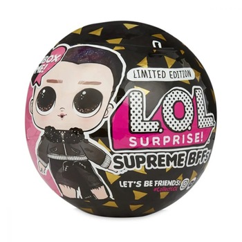 Papusa LOL Surprise, Supreme BFFS, Leather, Negru Papusa LOL Surprise, Supreme BFFS, Leather, Negru