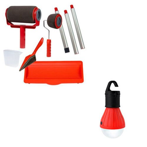 Pachet Promo Set 2x Trafaleti Paint Racer Pro, profesional Cu Umplere + Rezervor Recipient 700 ml + Brat Extensibil 71 cm + Ustensila Colturi + Bec Camping Rosu