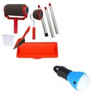 pachet promo 2x trafaleti paint racer pro profesional cu umplere  rezervor recipient 700 ml  brat extensibil 71 cm  ustensila colturi  bec camping albastru imagen 30_0_
0