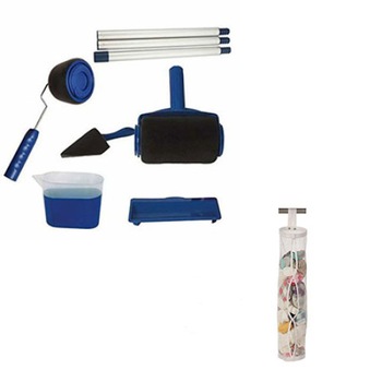 Pachet Promo 2x Trafaleti Paint Roller cu Umplere si Rezervor Recipient, cu Brat Extensibil, 2 Accesorii Pentru Colturi + Organizator De Sosete Pachet Promo 2x Trafaleti Paint Roller cu Umplere si Rezervor Recipient, cu Brat Extensibil, 2 Accesorii Pentru Colturi + Organizator De Sosete